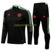 Manchester United Sweatshirts Anzüge Suit Quarter-zip 2021-22 Schwarze Für Herren